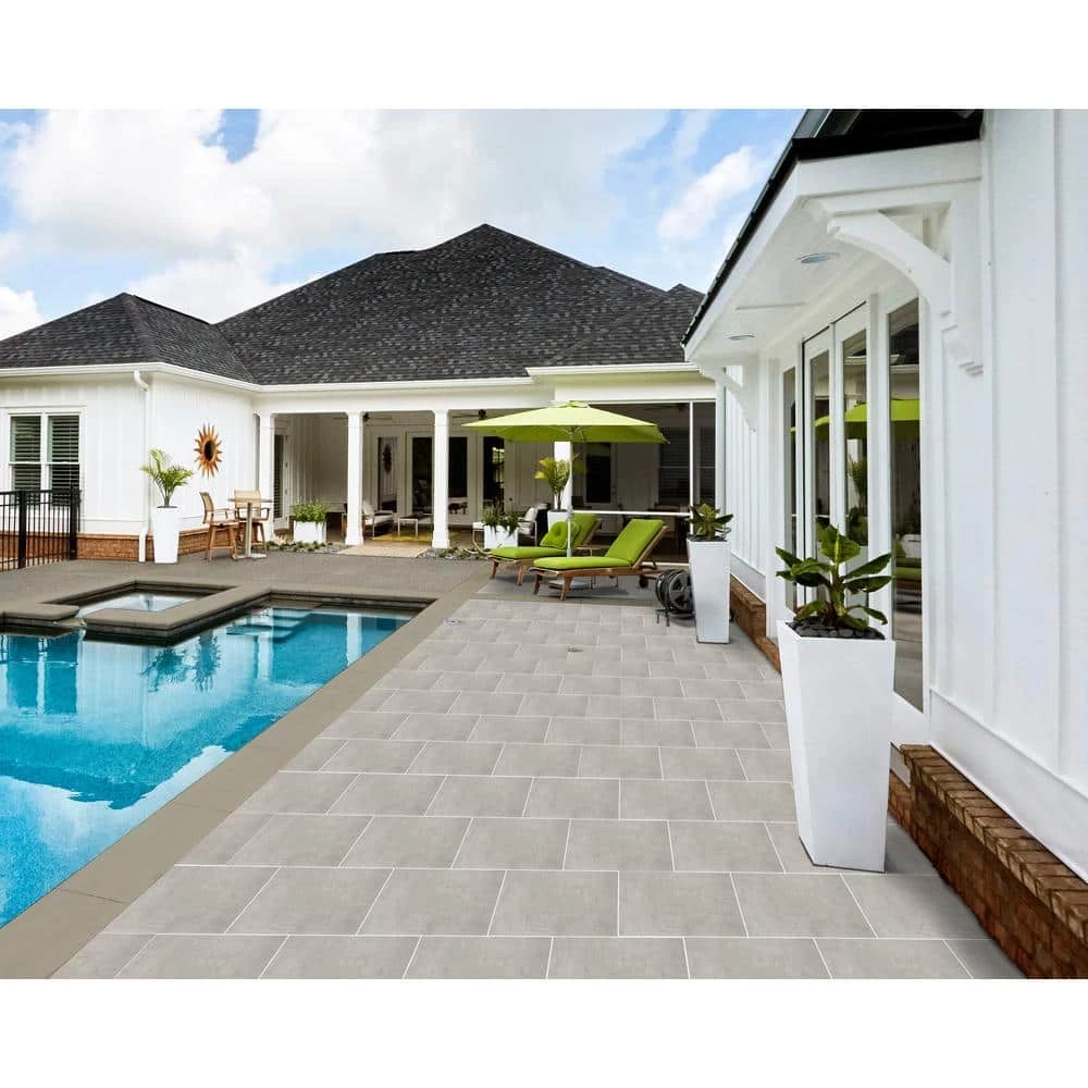 MSI 13 in. x 24 in. 0.8 in, Beton Gray Porcelain Pool Coping (4.33 sq. ft./case) - Image 2