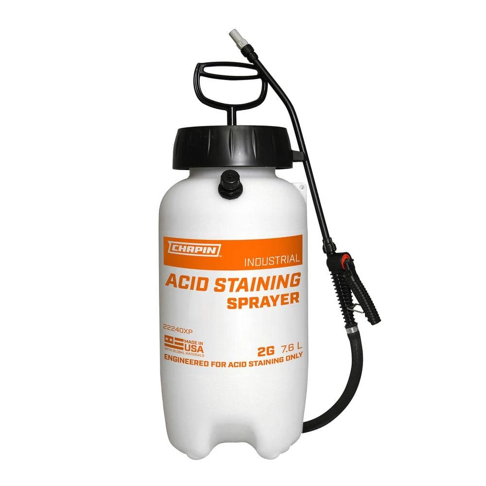 Chapin 2 Gal. Poly Industrial Acid Staining Sprayer with Adjustable Poly Nozzle