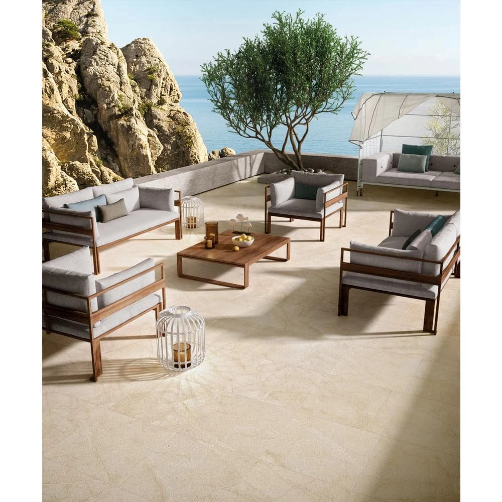 MSI 24 in. x 24 in. Living Style Cream Matte Porcelain Paver Floor Tile (2-Pieces/8 sq. ft./Case) - Image 2