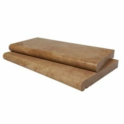 MSI Mediterranean Walnut 2 in. x 12 in. x 24 in. Brown Tan Travertine Pool Coping (15 Pieces/30 sq. ft./Pallet)