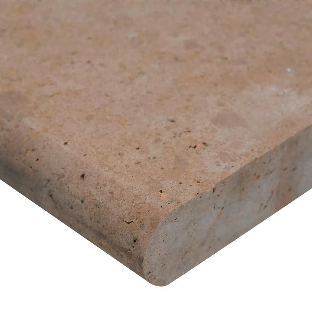 MSI 2 in. x 16 in. x 24 in. Mediterranean Walnut Brushed Travertine Pool Coping (2.67 sq. ft.) - Image 5