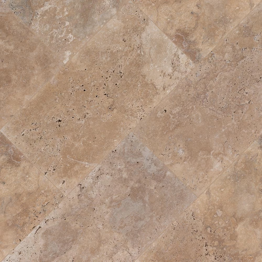 MSI Take Home Tile Sample - Mediterranean Walnut 6 in. x 6 in. Tumbled Travertine Paver Tile (0.25 sq. ft.) - Image 5