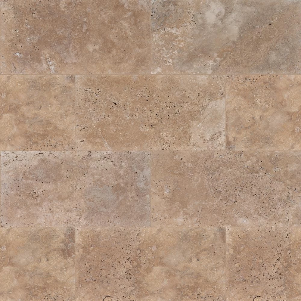 MSI Take Home Tile Sample - Mediterranean Walnut 6 in. x 6 in. Tumbled Travertine Paver Tile (0.25 sq. ft.)