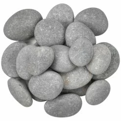 MSI Grey Island Beach 0.4 cu. ft . per Bag (1 in. to 2 in.) Bagged Landscape Rock 30 lb. Bag