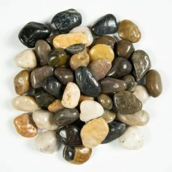 MSI Marble Mixed 0.25 cu. ft. per Bag (0.5 in. ) Super Polished Pebbles Bagged Landscape Rock