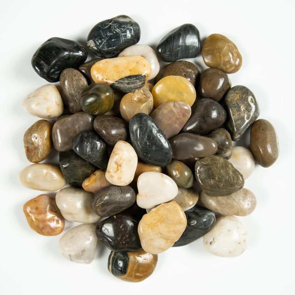 MSI Marble Mixed 0.25 cu. ft. per Bag (0.5 in. ) Super Polished Pebbles Bagged Landscape Rock
