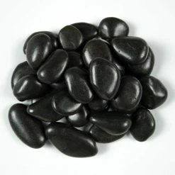 MSI Quartzite Black 0.25 cu. ft. per Bag (0.5 in. ) Super Polished Pebbles Bagged Landscape Rock