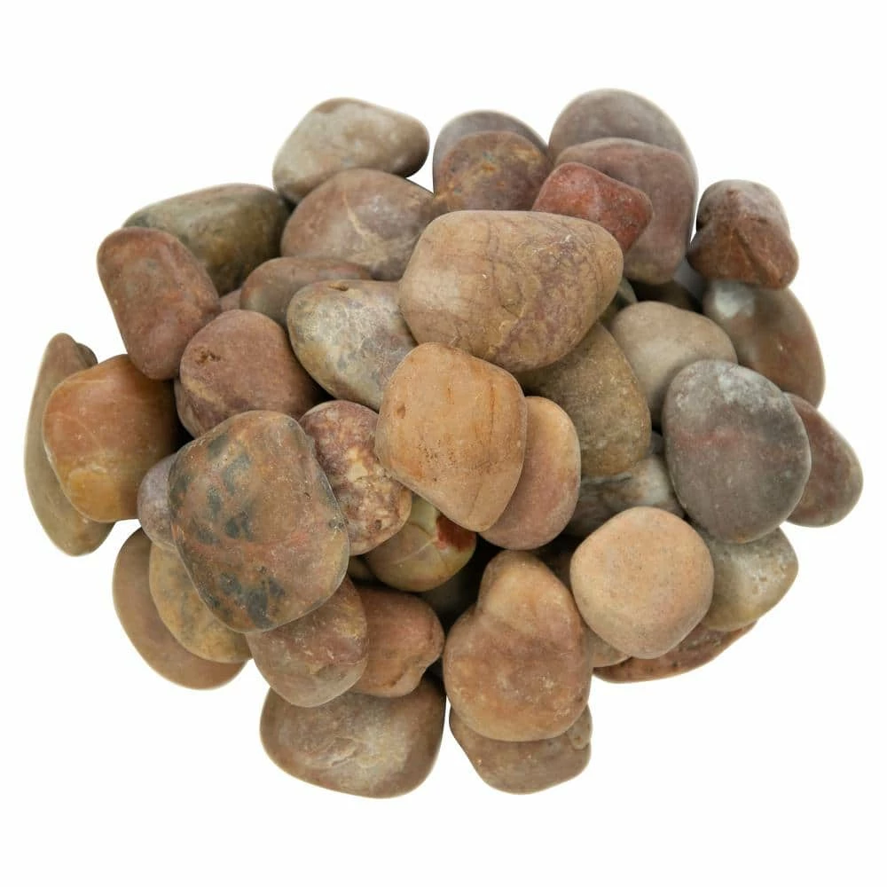 MSI Red Polished Pebbles 0.5 cu. ft . per Bag (0.75 in. to 1.25 in.) Bagged Landscape Rock