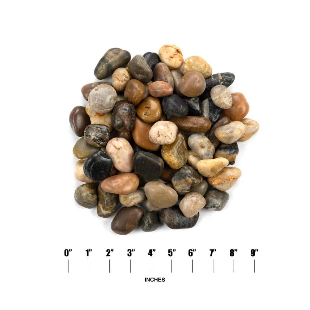 MSI Mixed Polished 0.5 cu. ft . per Bag (0.75 in. to 1.25 in.) Bagged Landscape Rock (28 bags / Covers 14 cu. ft.) - Image 3