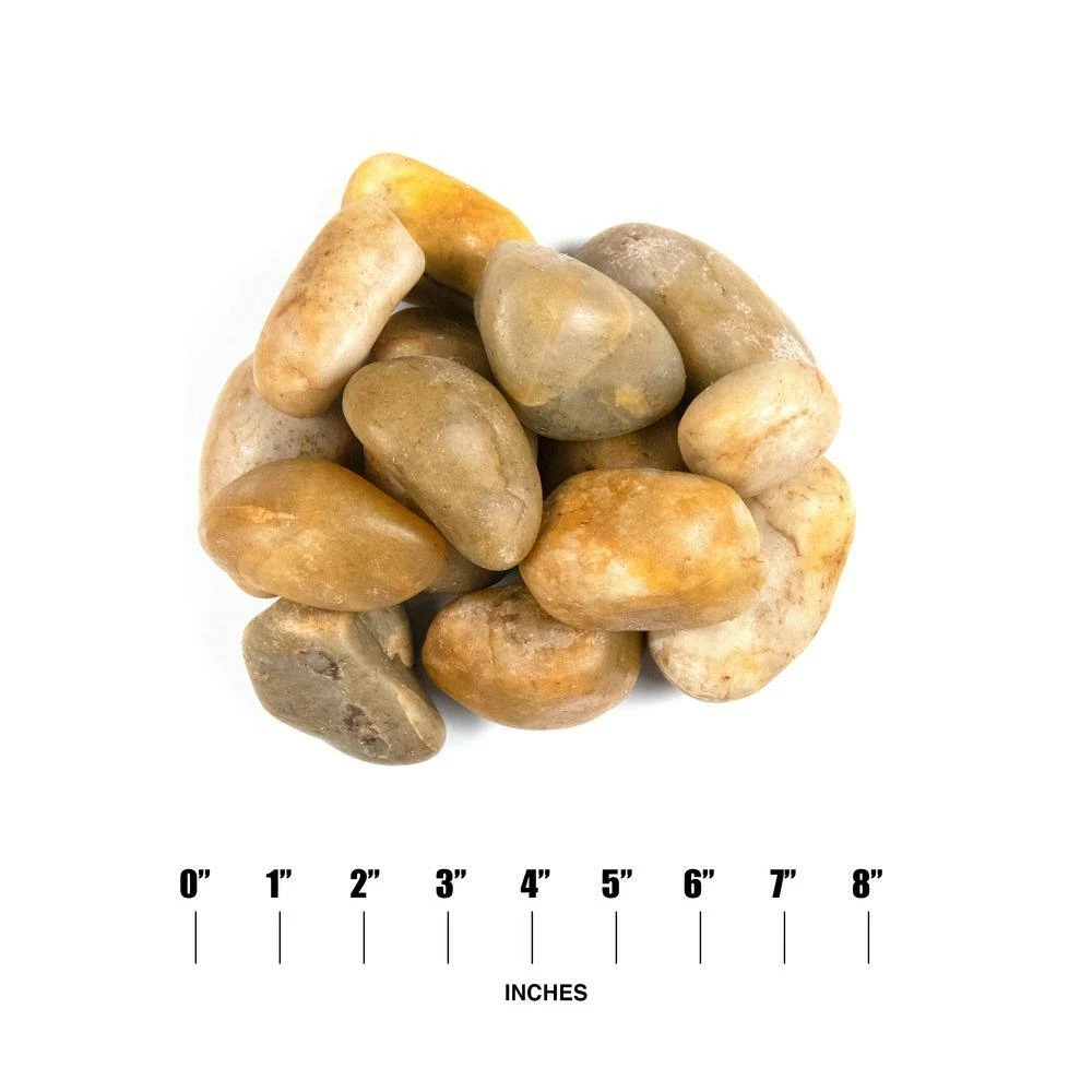 MSI Yellow Polished 0.5 cu. ft. per Bag (1 in. to 2 in.) Bagged Landscape Rock (28 bags/Covers 14 cu. ft.) - Image 5