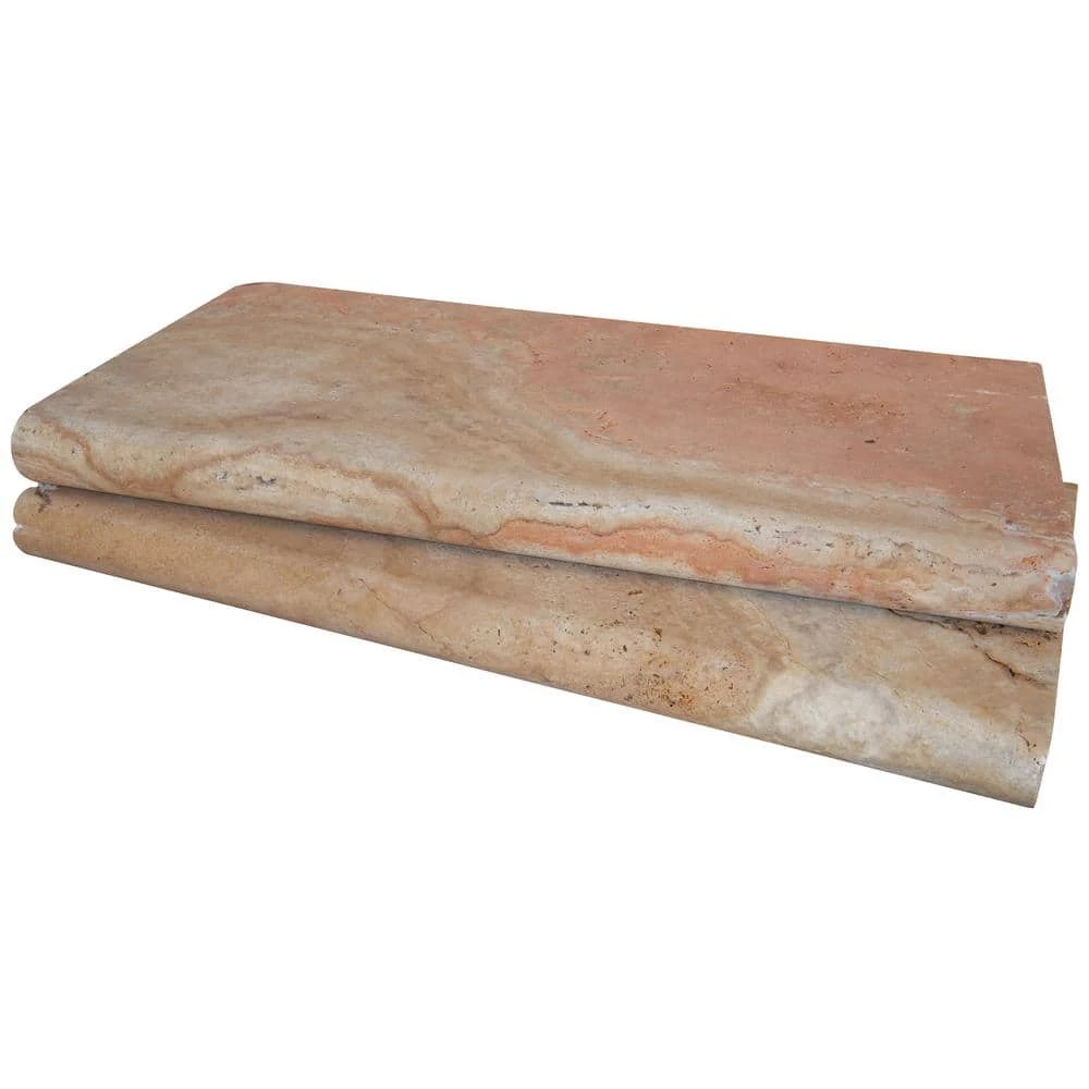 MSI Porcini Gold 2 in. x 12 in. x 24 in. Travertine Pool Coping (15 Pieces/30 Sq. Ft./Pallet)