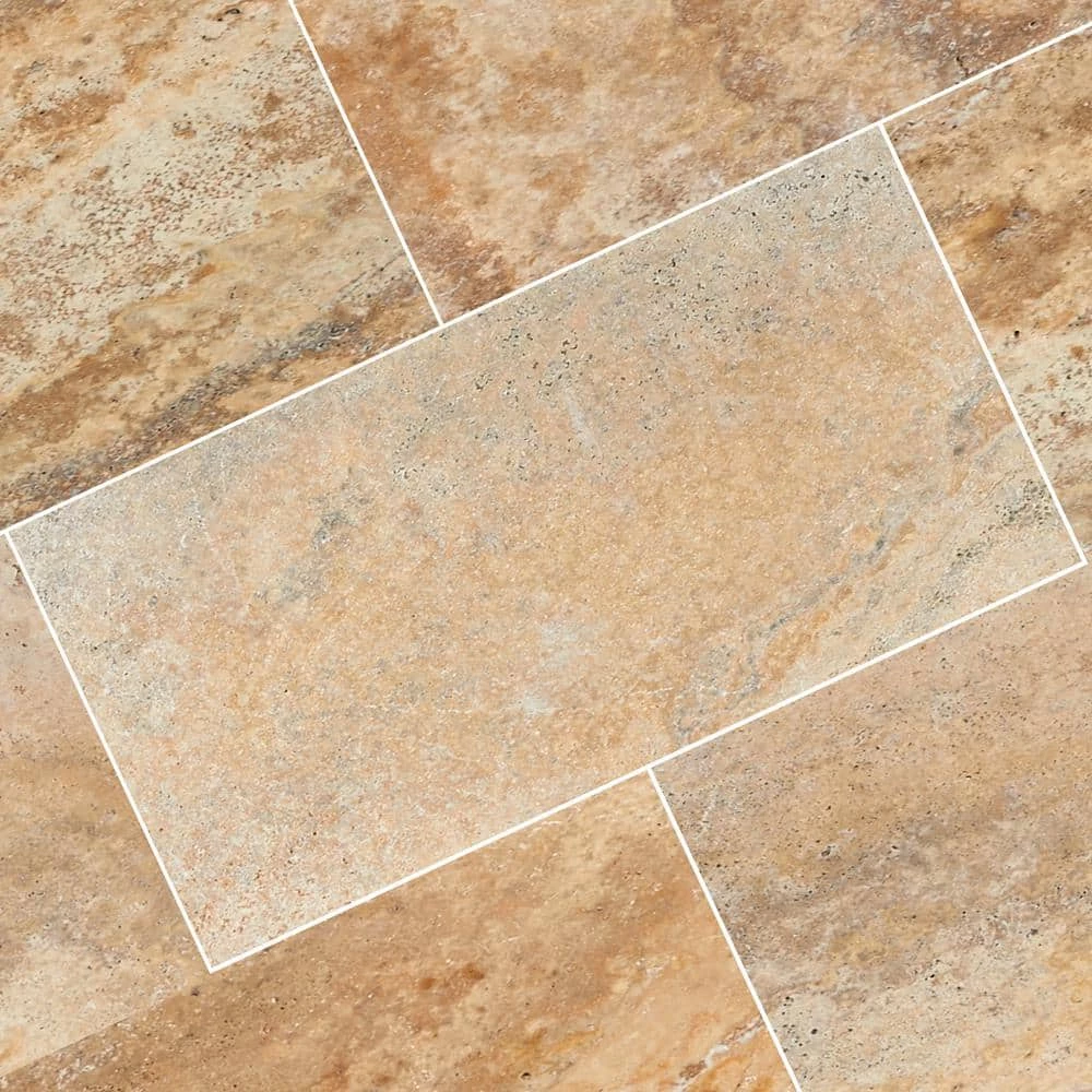 MSI Take Home Tile Sample - Porcini 6 in. x 6 in. Tumbled Travertine Paver Tile (0.25 sq. ft.) - Image 4
