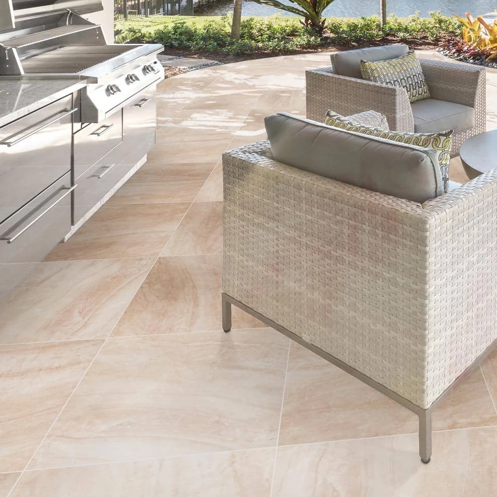 MSI Praia Crema 24 in. x 24 in. Square Matte Porcelain Paver Floor Tile (14-Pieces/56 sq. ft./Pallet) - Image 2