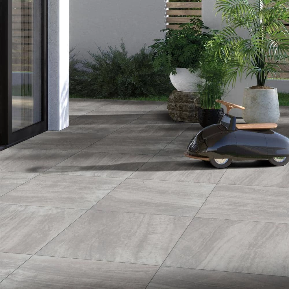 MSI Praia Grey 24 in. x 24 in. Square Matte Porcelain Paver Floor Tile (14 Pieces/56 sq. ft./Pallet) - Image 2