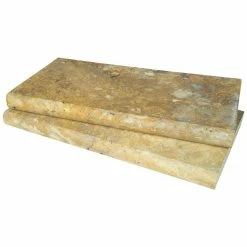 MSI Riviera Gold 2 in. x 12 in. x 24 in. Travertine Pool Coping (15-Pieces/30 sq. ft./Pallet)