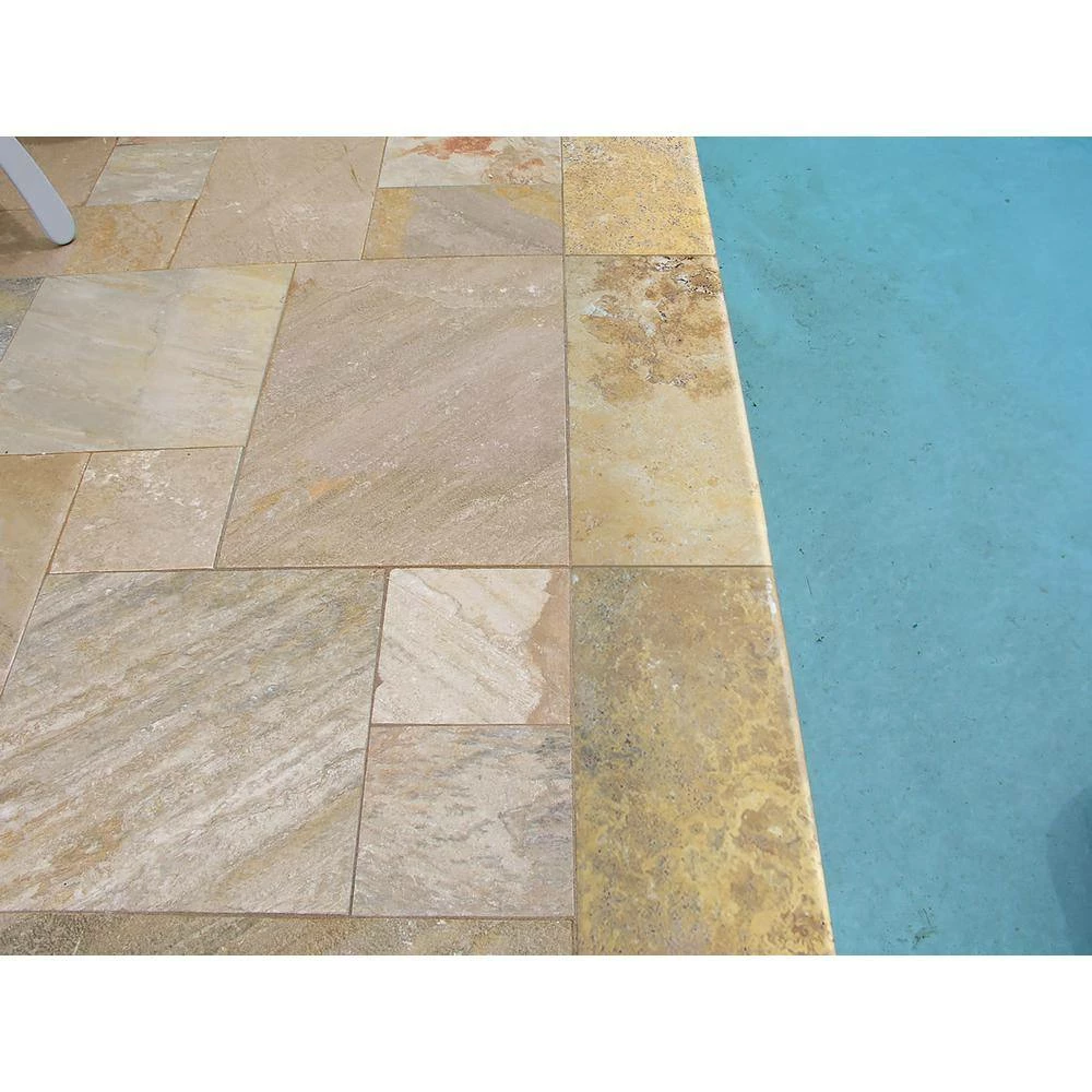 MSI Riviera Gold 2 in. x 16 in. x 24 in. Travertine Pool Coping (10 Pieces/26.7 sq. ft./Pallet) - Image 5