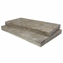 MSI Silver Travertine 2 in. x 24 in. x 24 in. Gray Pool Coping (10 Pieces/26.7 sq. ft./Pallet)