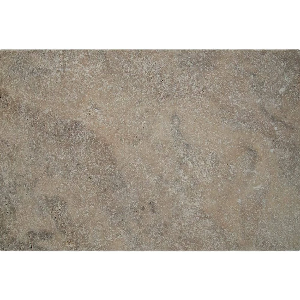 MSI Take Home Tile Sample - 6 in. x 6 in. x 1.18 in. Silver Tumbled Travertine Paver Tile (0.25 sq. ft.)