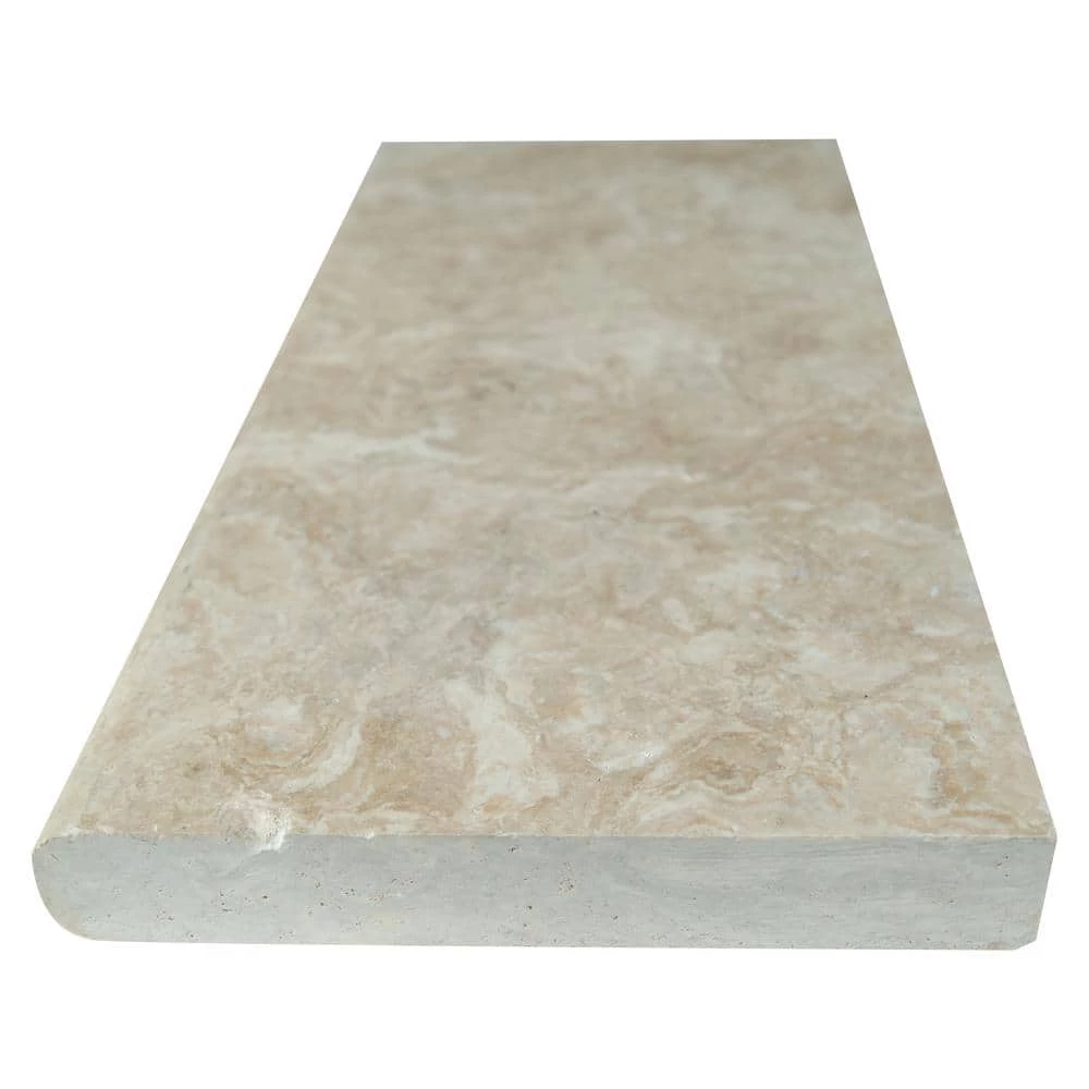 MSI Tuscany Beige 2 in. x 12 in. x 24 in. Travertine Pool Coping (15 Pieces/30 sq. ft./Pallet) - Image 7