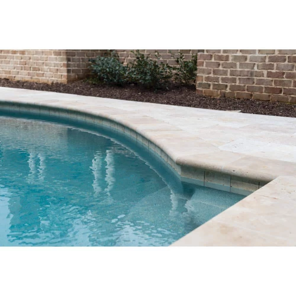MSI Tuscany Beige 2 in. x 12 in. x 24 in. Travertine Pool Coping (15 Pieces/30 sq. ft./Pallet) - Image 2