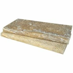 MSI Tuscany Scabas 2 in. x 12 in. x 24 in. Gold Travertine Pool Coping (15 Pieces/30 sq. ft./Pallet)